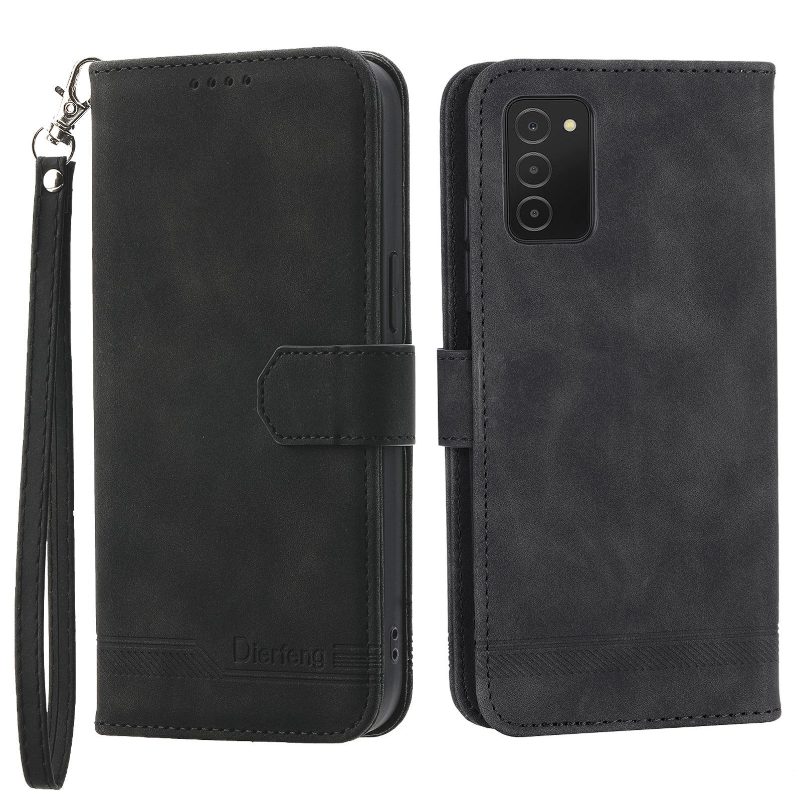 DIERFENG DF-03 Phone Case for Samsung Galaxy A03s (166.5 x 75.98 x 9.14mm) Stand Wallet Lines Imprinted Leather Phone Cover DIERFENG DF-03 Phone Case for Samsung Galaxy A03s (166.5 x 75.98 x 9.14mm) Stand Wallet Lines Imprinted Leather Phone Cover